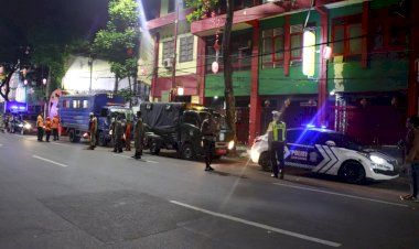 Harkamtibmas-Jelang-Pemilu,-Polres-Tanjungperak-Gelar-Patroli-Skala-Besar