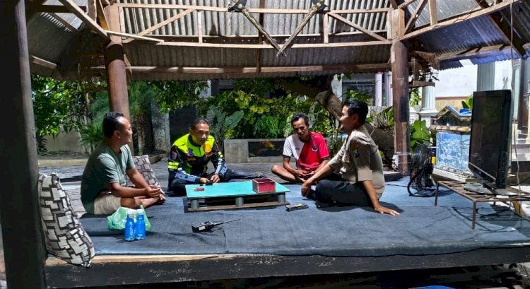 Polsek Wonoayu Ajak Warga Giatkan Poskamling Guna Cegah Gangguan Kamtibmas