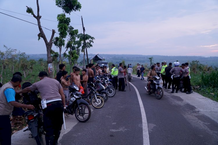 Operasi Zebra Semeru Polres Tuban Amankan 21 Remaja Pelaku Balap Liar