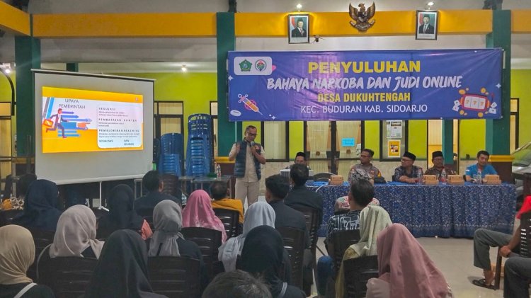 Polsek Buduran Gelar Penyuluhan Bahaya Narkoba dan Judi Online di Desa Dukuh Tengah