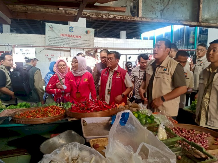 Jelang Ramadhan Satgas Pangan Polda Jatim Sidak Sejumlah Pasar di Surabaya